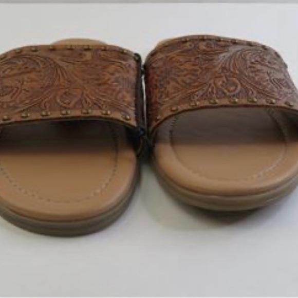 Myra Shoes Leather Slide Sandals, Size: 9 (Women NWT - Picture 6 of 8